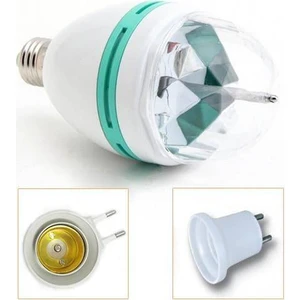 3 Renk Işık Yansıtan Dekoratif Lamba Crystal Magic Bulb