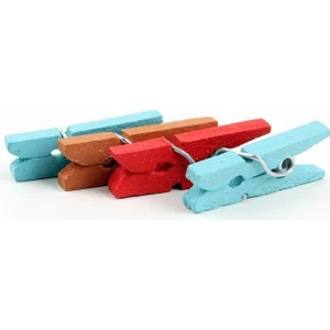 Renkli Mini Ahşap Mandal (100 Adet)