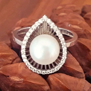 Bella Gloria Damla İnci Gümüş Yüzük (Gy00361) 15