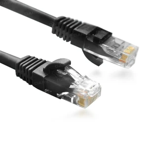 1mt CAT6 CU AWG24 / 7 UTP Siyah Network Kablosu (