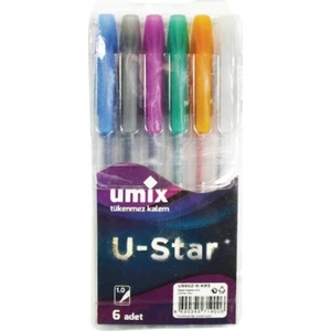 U-Star Simli Jel Kalem 6'lı Paket