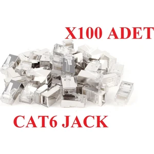 AL-4616 Cat6 Rj45 100 lü Jack Kablo Network Ucu Konnektör