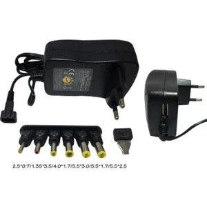 2Amper 3-12V Kademeli Ayarlanabilir Adaptör USB Çıkışlı