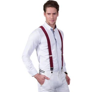 Bordo Düz Erkek Pantolon Askısı