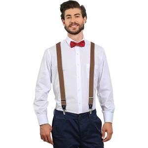 Kahverengi Düz Erkek Pantolon Askısı