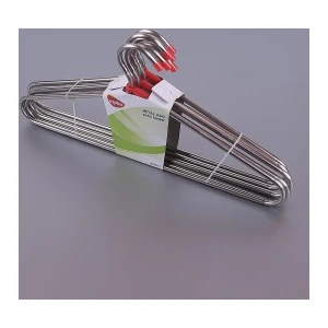 Paslanmaz Metal Elbise Askısı 6 Adet