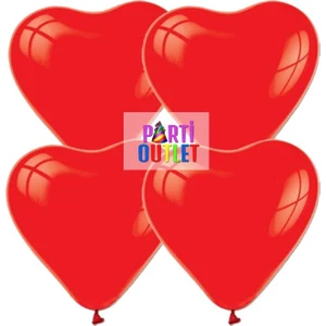Kırmızı Kalpli Balon - 10 Lu