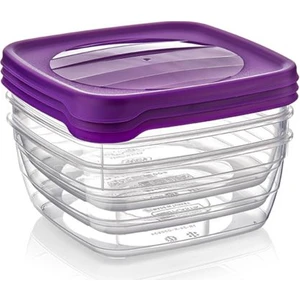 Hobby life 3'lü Kare Trend Saklama Kabı 900 ml 21039