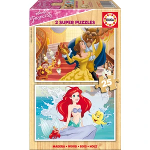 Educa Puzzle Disney Princesses 2 X 25 Parça Ahşap Puzzle