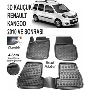 3D Paspas Renault Kangoo 2010 Ve Sonrası Uyumlu Siyah