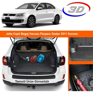 Jetta Cepli Bagaj Havuzu Paspası Sedan 2011 Sonrası