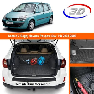 Scenic 2 Bagaj Havuzu Paspası Suv  Hb 2004 2009
