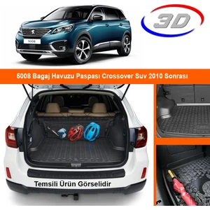 5008 Bagaj Havuzu Paspası Crossover Suv 2010 Sonrası