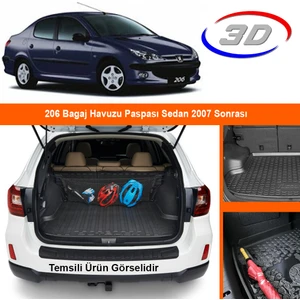 206 Bagaj Havuzu Paspası Sedan 2007 Sonrası