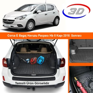 Corsa E Bagaj Havuzu Paspası Hb 5 Kapı 2015 Sonrası