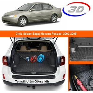 Civic Sedan Bagaj Havuzu Paspası 2002 2006