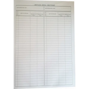 Devam İmza Defteri Ciltli 96 Yaprak