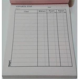 Sipariş Fişi Mini 2 Nüsha Otokopili 6 lı Paket