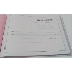 Tediye Makbuzu Otokopili 2 Nüsha