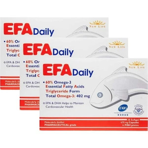 New Life Efa Daily Balık Yağı 30 Kapsül - 3 Adet
