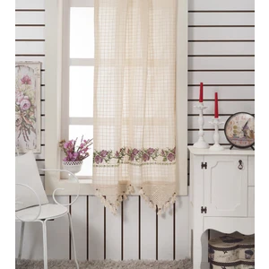 Buldan Concept İşi Kaneviçe Nakışlı Natural Perde 200X220 Cm