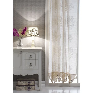Buldan Concept İşi Gül Desenli Tül Perde 100 x 210 cm