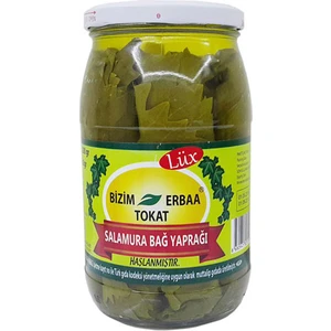 Tokat Erbaa Bizim Lüx Salamura Bağ Yaprağı Cam Kavanoz 500 gr
