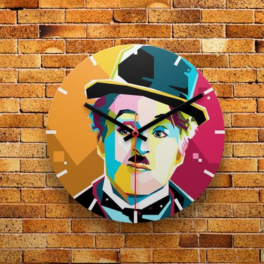 Kfbimilyon Charlie Chaplin Pop Art Baskili Mdf Ahsap Duvar Fiyati