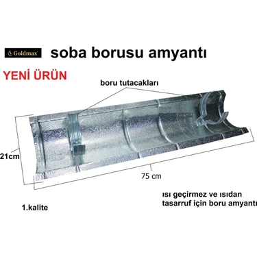 Goldmax Isı Kes Soba Borusu Amyantı Tavan Isı Koruyucu