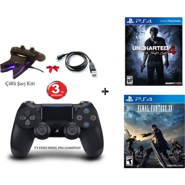 Uncharted 4 (Türkçe Dublaj) + Final Fantasy Xv + Sony V2 Ps4 Fiyatı