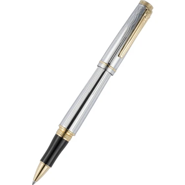 Scrikss Heritage Füllhalter Chromgold – Mit 23kt Vergoldeter Spitze, Istanbul-Design, Für Sammler & Schreibfans
