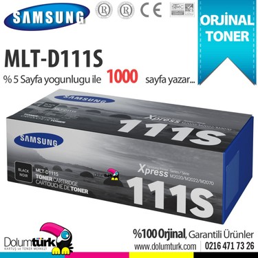 aburrido Mucho Desmañado Samsung MLT-D111S / Xpress M2020 / M2022 / M2070 Orjinal Fiyatı