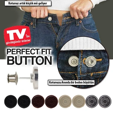 Pratik Perfect Fit Button Beden Büyülten Küçülten Düğme