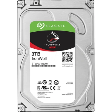 Seagate IronWolf NAS HDD 3TB 3.5" 5900RPM 64MB Cache Sata 3 Sabit Disk