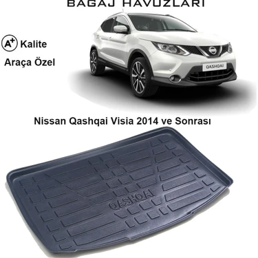 Gün-San Nissan Qashqai Visia 2014 Ve Sonrası 3D Bagaj Havuzu