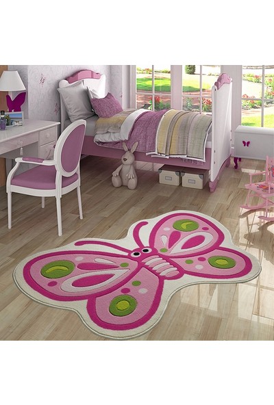 Confetti Sweet Butterfly Çocuk Halısı - Pembe 100 x 160 cm