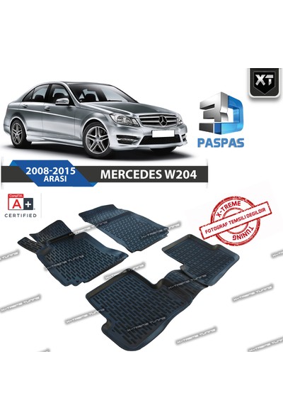 Xt Mercedes C Serisi W204 2008-2015 Arası 3D Havuzlu Paspas