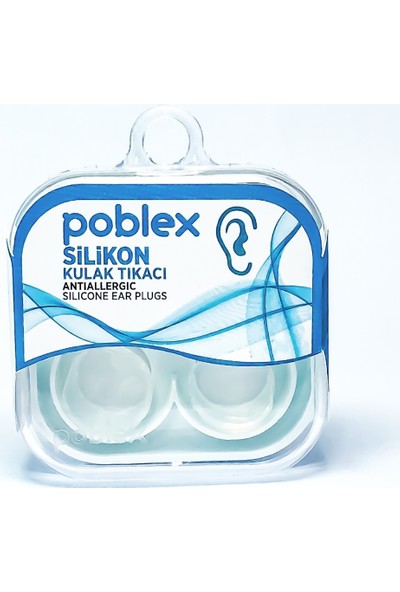 Poblex Silikon Kulak Tıkacı - Kulak Koruyucu Tıpası Saf Silikon 2'li