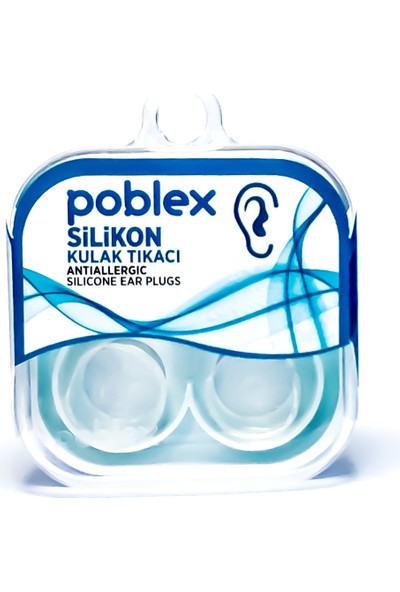 Poblex Silikon Kulak Tıkacı 2 çift (4 adet) Kutulu