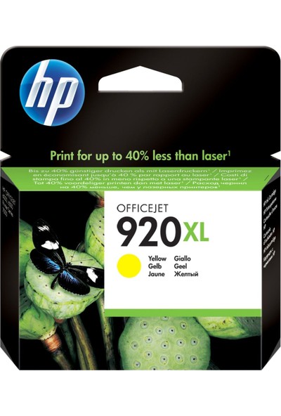 HP 920XL CD974A Yüksek Kapasite Sarı Orjinal Kartuşu , HP Officejet 6000 / 6500 / 6500A / 7000 / 7500 / 7500A Yüksek Kapasite Sarı Orjinal Kartuşu
