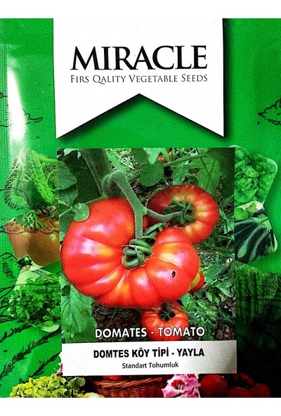 Miracle Tohum Etli Yayla Tipi Köy Domatesi Tohumu (5 gram)