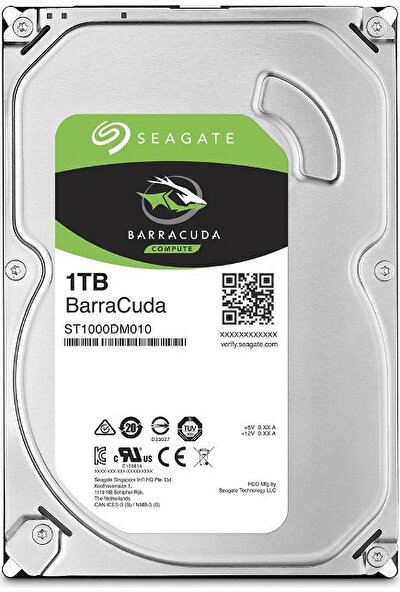 Seagate Barracuda 1TB 3.5" 7200RPM 64MB Cache Sata 3 Sabit Disk ST1000DM010