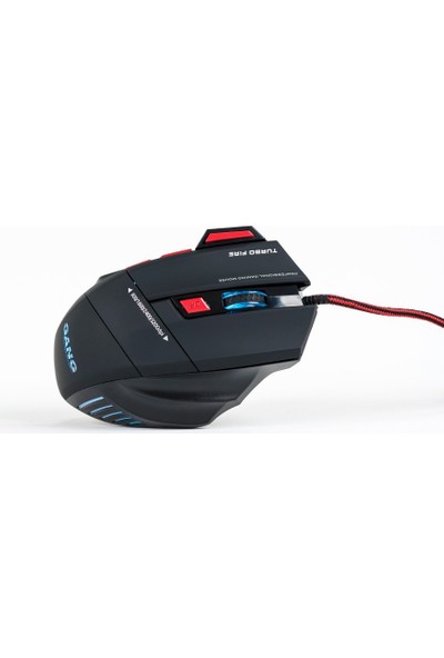 Gang GM-01 7 Tuşlu RGB Led Işıklı Kablolu Oyuncu Mouse + Mouse Pad