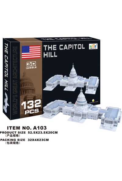 Cc Oyuncak 3D Puzzle The Capitol Hill - 132 Parça