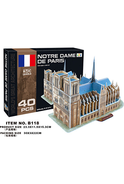 Cc Oyuncak 3D Puzzle Notre Dame De Paris - 40 Parça