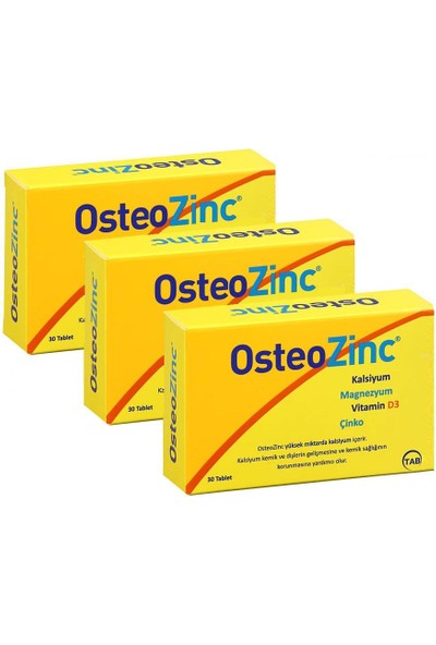 Tab Osteozinc 30 Tablet - 3 Adet