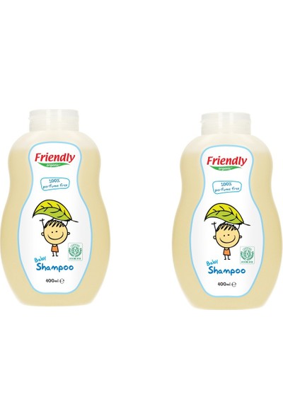 Friendly Organic Bebek Şampuanı Parfümsüz 400 ml 2 Adet