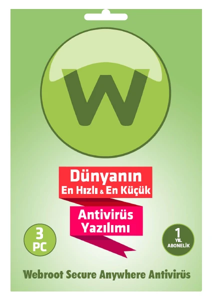 SecureAnywhere Antivirus 3 Kullanıcı 1 Yıl