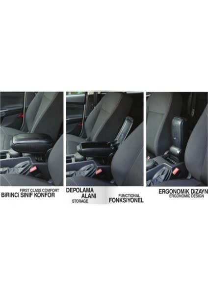 Ford Focus 2 2005-2012 Arası Orjinal Tip Kol Dayama ( Kolçak ) modelleri
