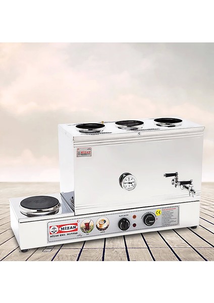 40 lt Elektrikli Pleyt'li Çay&Kahve Seti Kazanı ( Isı Göstergeli )